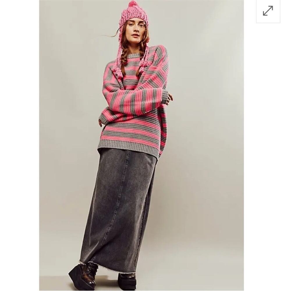 NEW Free People Links Pullover Stripe Sweater Size XS